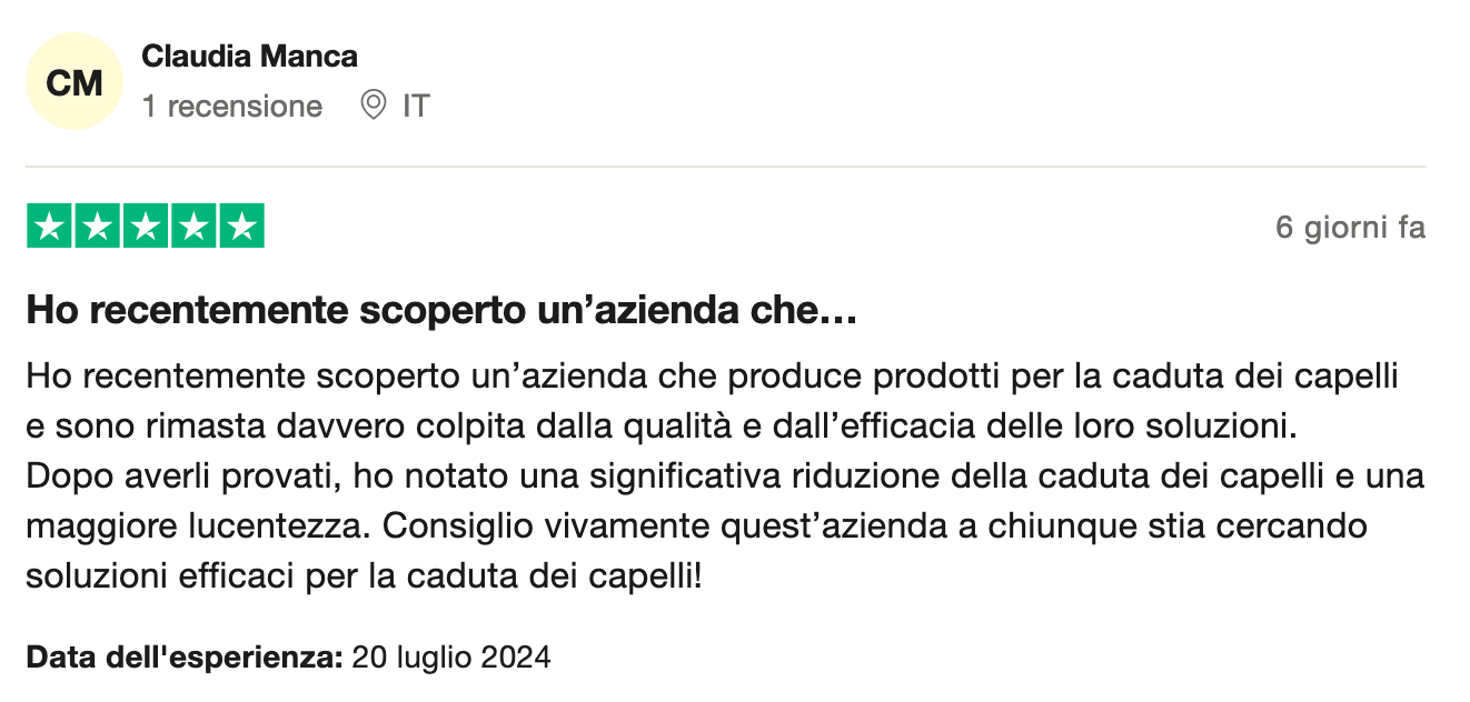 Recensione cosmetici per capelli naturali anticaduta