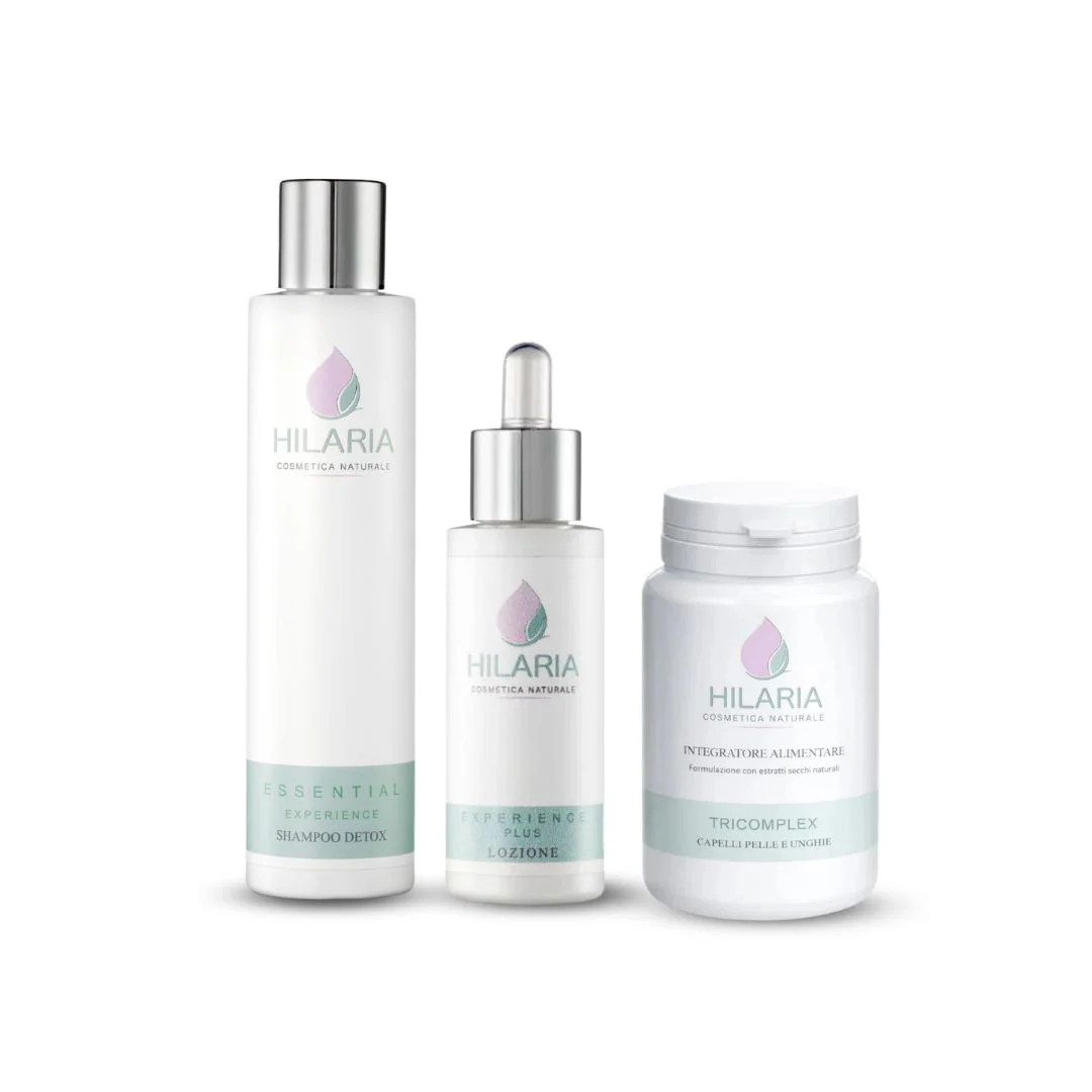 Bundle Anticaduta Capelli IN & OUT per Uomo e Donna: Lozione, Shampoo e Integratore